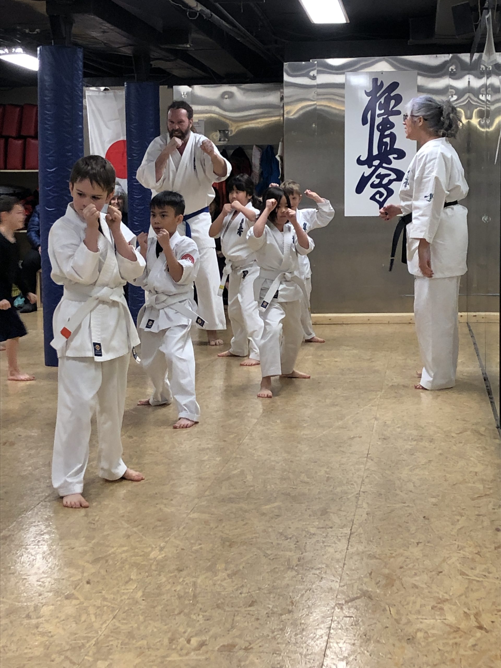 Beginner and junior children training at Banff Kyokushin Karate